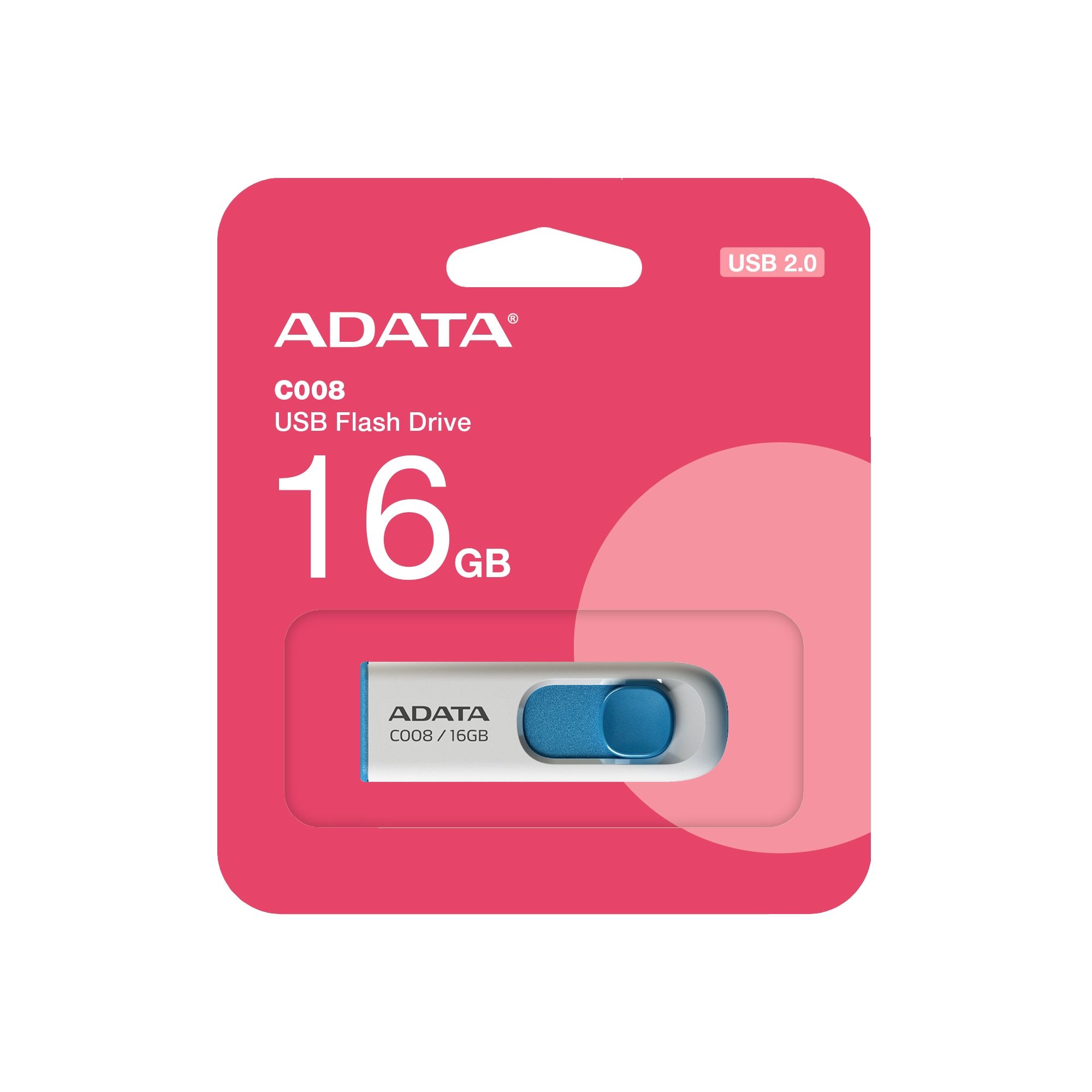 ADATA C008/16GB 16 GB USB2.0 BEYAZ MAVİ