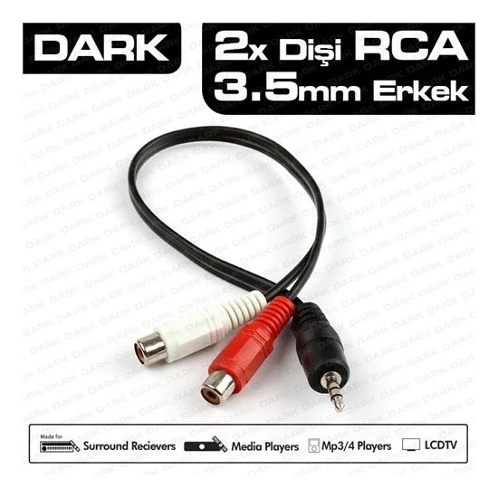 DARK DK CB AURCAX35 3,5mm STEREO E/2RCA D KABLO