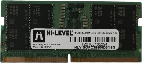 HI-LEVEL 16GB DDR5 4800MHz NOTEBOOK RAM