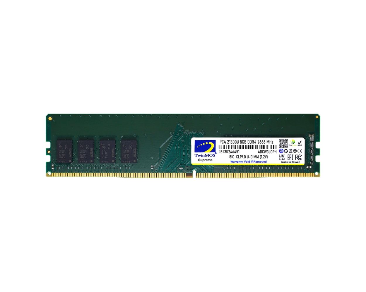 TWINMOS 8GB DDR4 2666MHZ PC RAM MDD48GB2666D