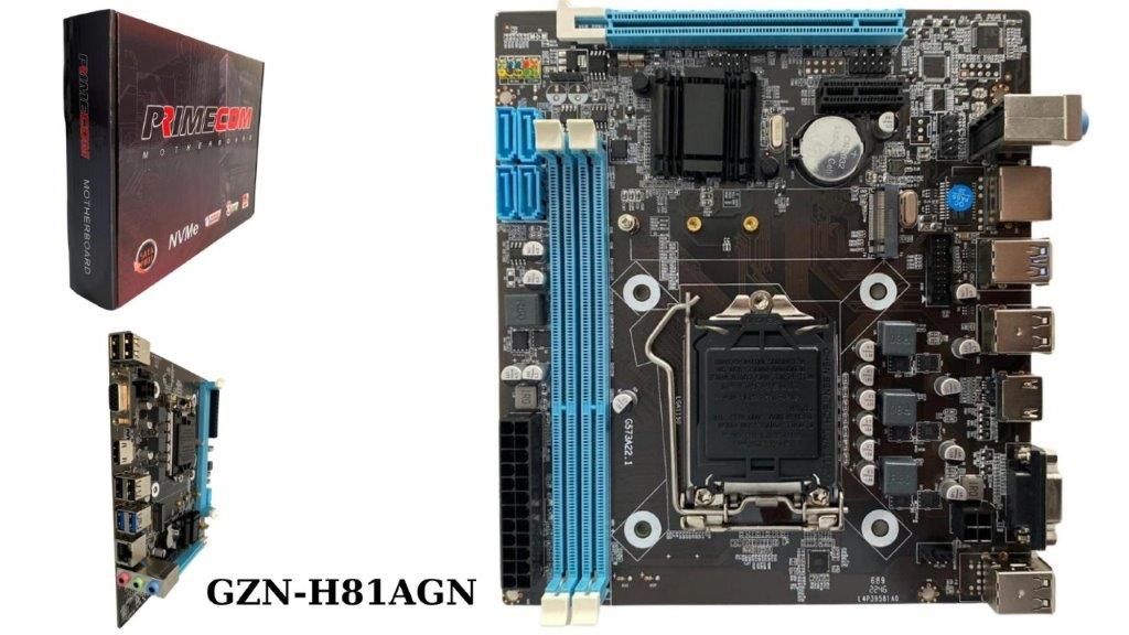 PRIMECOM GZN-H81AGN 1150P DDR3 HDMI,VGA M2 NVME