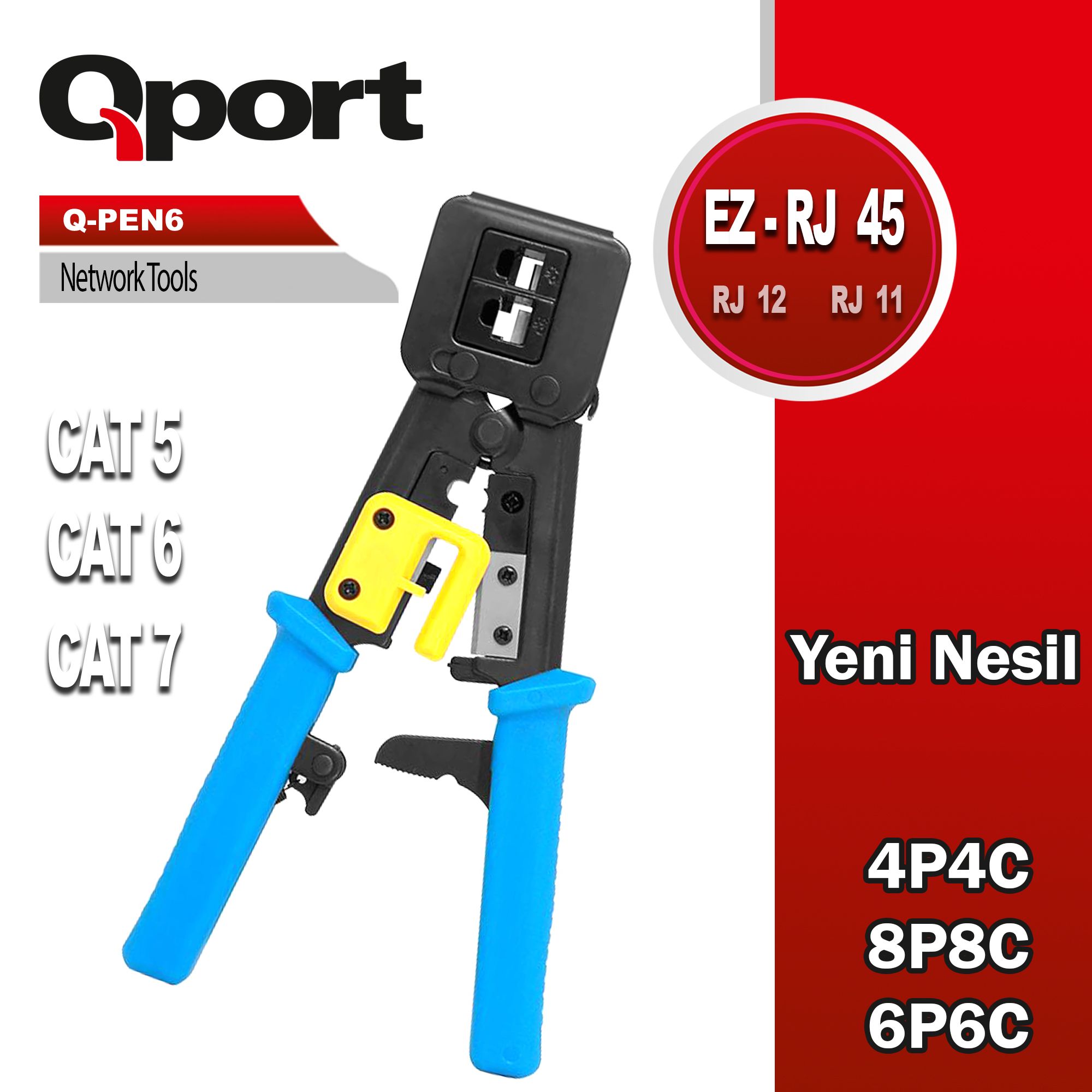 Qport Q-PEN6  RJ45 Yeni nesil sıkma pensesi