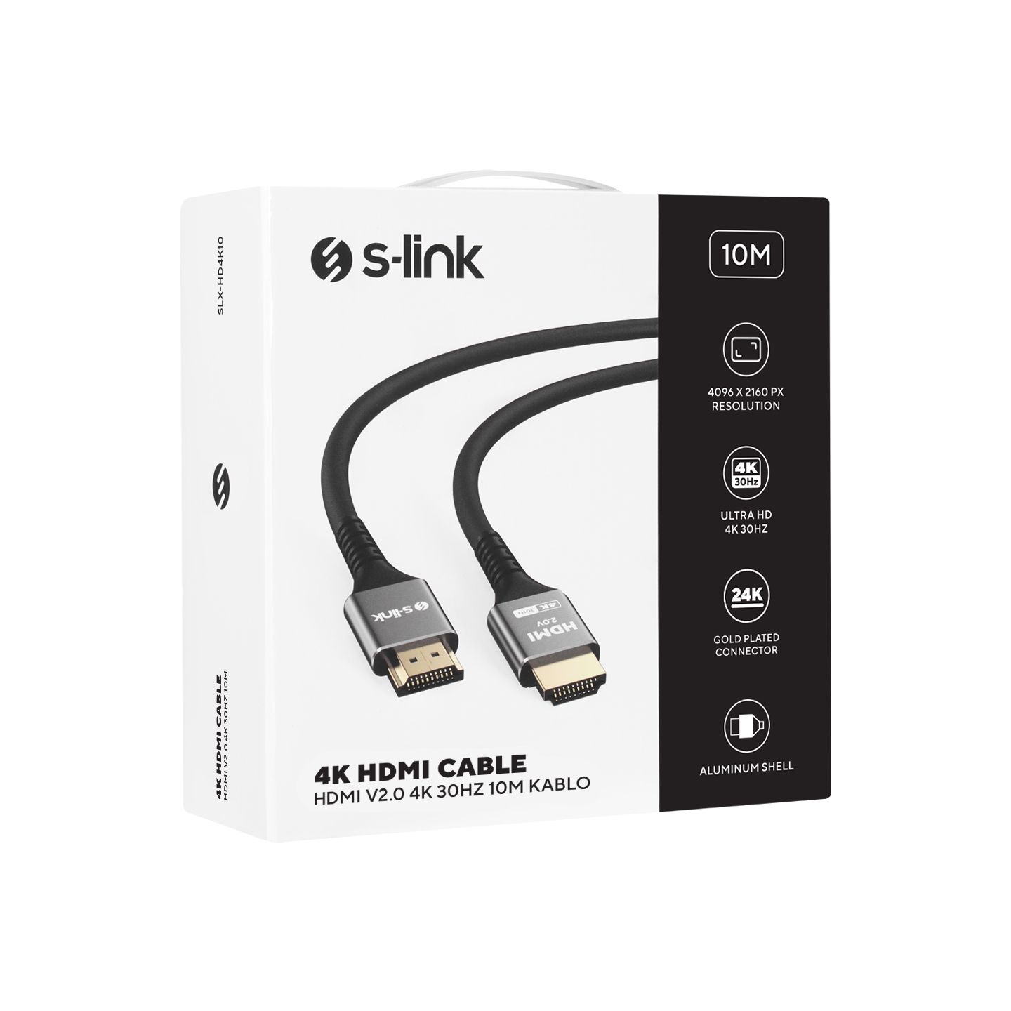 S-LINK SLX-HD4K10 10m HDMI KABLO,2.0,4K,30Hz,METAL